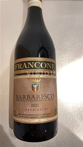 Piedmont Barbaresco Francone I Patriarchi 2021