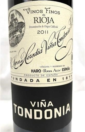 La Rioja Rioja R. López de Heredia Viña Tondonia 2011