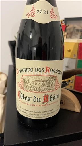 Vallée du Rhône Côtes-du-rhône Domaine S Romarins 2021