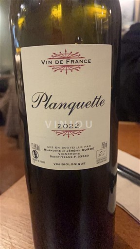 Bordeaux Ni doloceno Planquette 2022