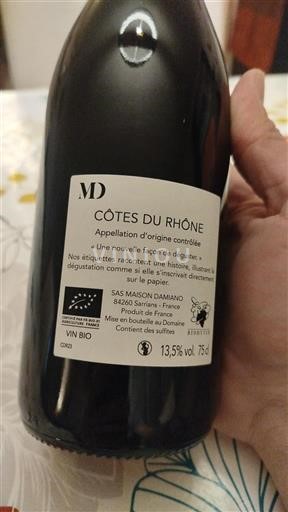 Rhônen laakso Côtes-du-rhône Maison Damiano 2023