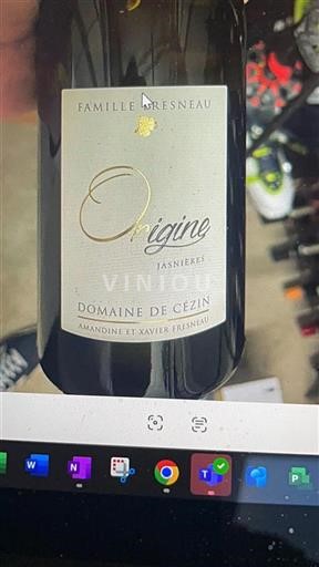 Vallée de la Loire Jasnières Domaine Cézin Origine 2023