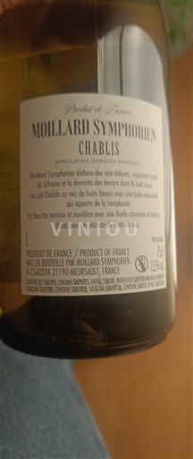 Burgundy Chablis Moillard Symphorien Non-Vintage