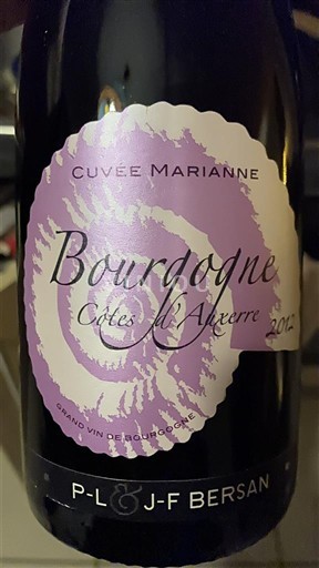 Burgundy Burgundy Côtes d'Auxerre P-L & J-F Bersan Marianne 2012