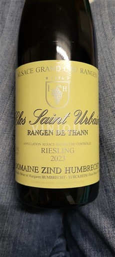 Alzacija Alsace Grand Cru Grand Cru Domaine Zind Humbrecht Clos Saint Urbain Rangen de Thann 2023