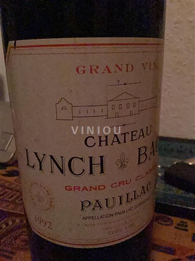Bordeaux Pauillac Grand Cru Château Lynch-Bages 1992