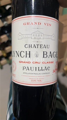 Bordeaux Pauillac Grand Cru Château Lynch-Bages 1992