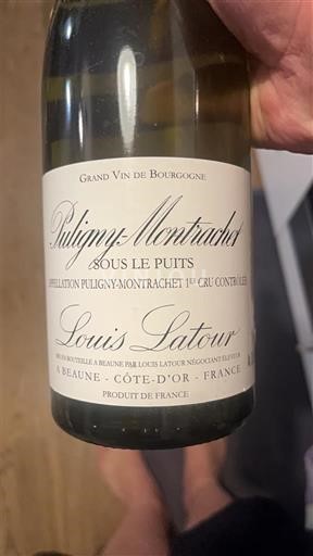 Wijnen Blanc sec Sous le Puits Louis Latour 2018 Frankrijk Bourgondië Niet gespecificeerd AOC Premier Cru