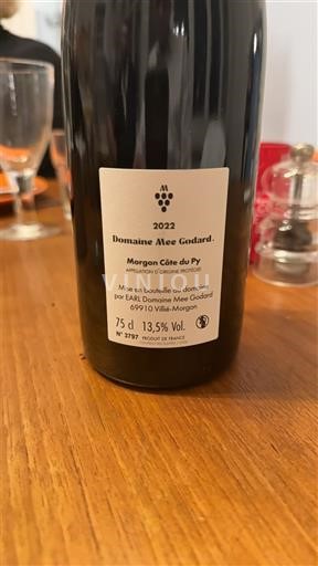 Beaujolais Morgon Domaine Mee Godard Morgon Côte du Py 2022