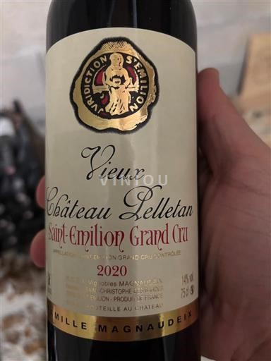Bordeaux Saint-Émilion Grand Cru Grand Cru Château Vieux Château Pelletan 2020