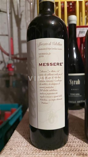 Lombardie Sforzato di Valtellina Sforzato di Valtellina Messere 2019