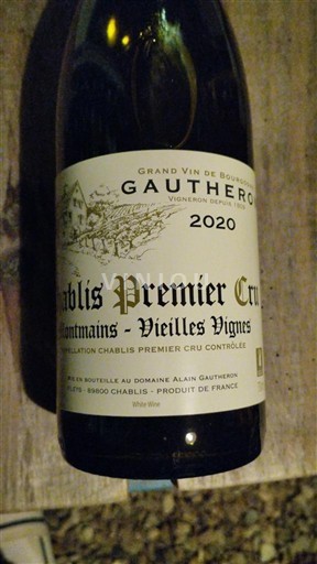 Bourgogne Chablis Premier Cru Domaine Alain Gautheron Montmains - Vieilles Vignes 2020