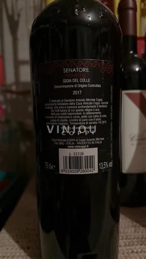 Apulien Gioia del Colle Coppi Senatore 2017