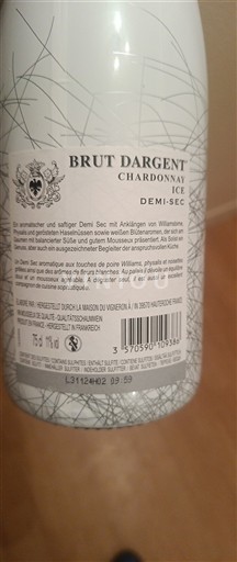 Jura Crémant-do-jura Brut Dargent Chardonnay Ice Não Sazonado