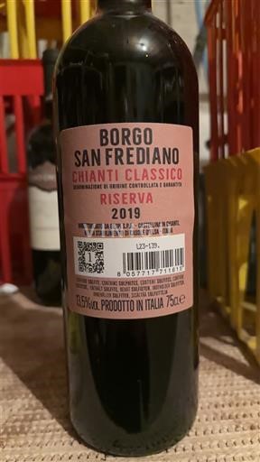 Toscane Chianti Classico Borgo San Frediano Riserva 2015