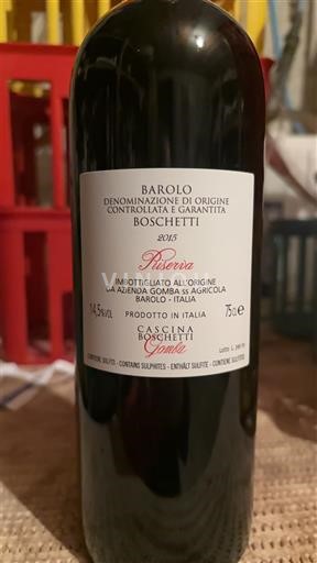 Piemonte Barolo Cascina Boschetti Gomba Riserva 2015