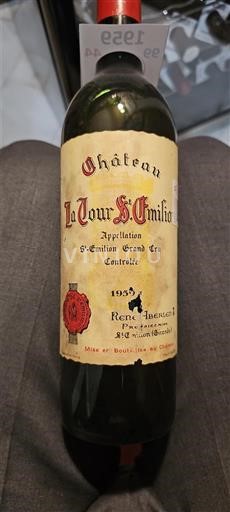 Bordeaux Saint-Émilion Grand Cru Château La Tour St. Emilion 1959