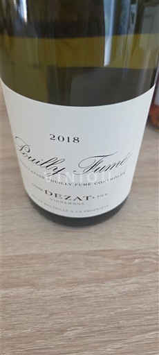 Thung lũng sông Loire Pouilly-fumé Dezat 2018