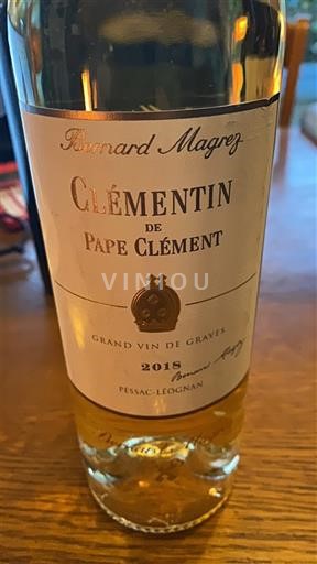 Bordeaux Pessac-Léognan Pape Clément Clémentin de Pape Clément 2018