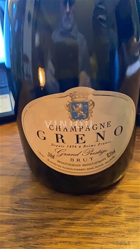 Champagne Champagner Greno Grand Prestige Brut Ohne Jahrgang