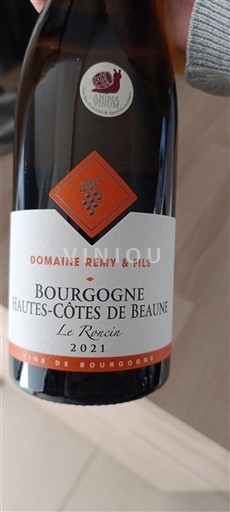 Burgundi Beaunen Ylämaat Domaine Remy & Fils Le Roncin 2021