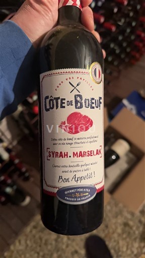 Languedoc og Roussillon Pays d'oc Côte de Boeuf Syrah-Marselan Ikke-årgang