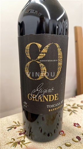 Vinuri Rouge sec Gigino 80 Anniversario Grande Barbanera 2022 Italia Toscana IGT