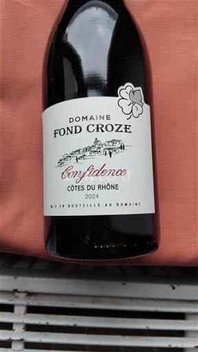 Rhônen laakso Côtes-du-rhône Domaine Fond Croze Confidence 2024
