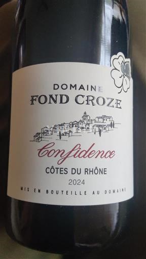 Thung lũng Rhône Côtes-du-rhône Domaine Fond Croze Confidence 2024