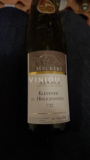 Alsasko Klevener-de-heiligenstein Meckert 2022