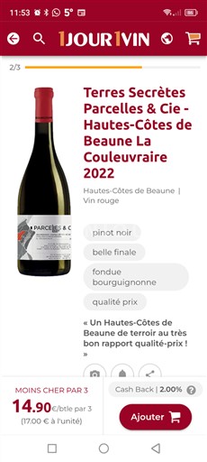 Burgundi Beaunen Ylämaat Terres Secrètes Parcelles & Cie La Couleuvraire 2022