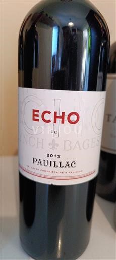 Bordeaux Pauillac Château Lynch-Bages Echo de Lynch-Bages 2012