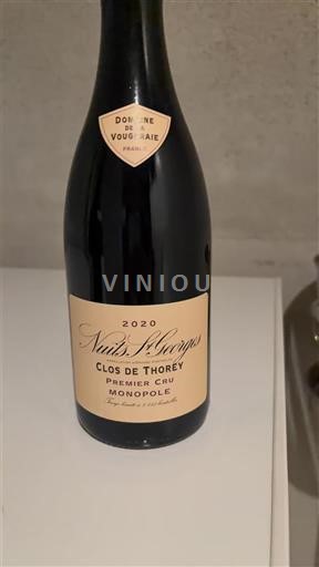 Bourgogne Nuits-saint-georges Premier Cru Domaine La Vougeraie Clos de Thorey 2020