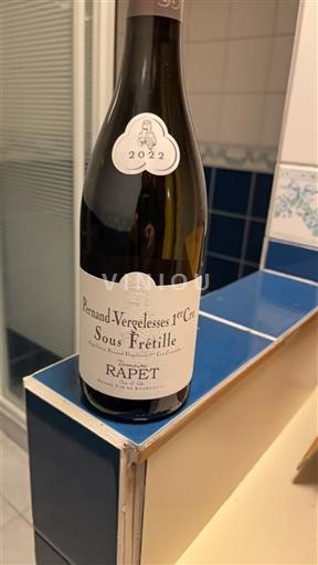 Burgundi Pernand-vergelesses Premier Cru Rapet Sous Frétille 2022