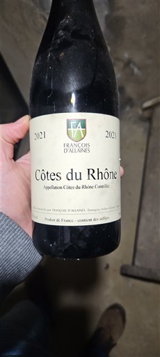 Thung lũng Rhône Côtes-du-rhône François d'Allaines 2021