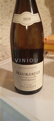 Borgogna Meursault Domaine Vaudoisey Les Vireuils 2019