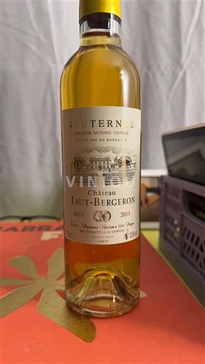 Bordeaux Sauternes Château Haut-Bergeron 2011