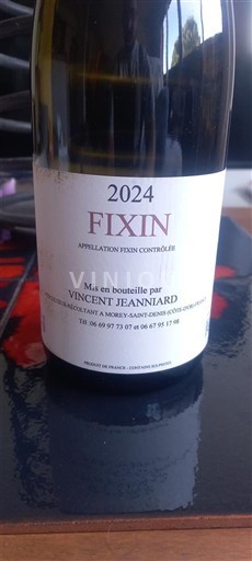 Burgundy Fixin Vincent Jeanniard 2024