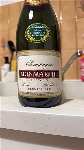 Champagne Sâm-panh Premier Cru Monmarthe Tradition Không niên vụ