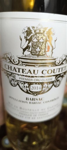 Bordeaux Barsac Premier Grand Cru Classé Château Coutet 2014