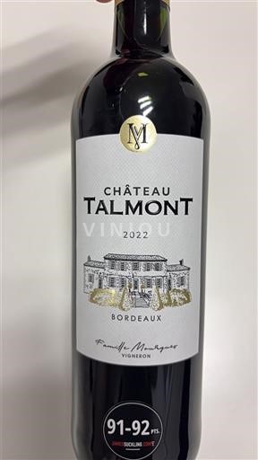 Burdeos Bordeaux Château Talmont 2022