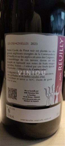 Dolina Loare Reuilly Tatin Les Demoiselles 2023