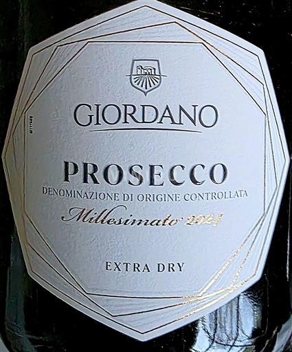Vénétie Prosecco Giordano Extra Dry Millesimato 2024