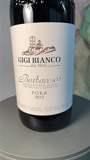 Piëmont Barbaresco Gigi Bianco Pora 2012