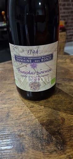 Beaujolais Beaujolais Nouveau Domaine S Ronze Vieilles Vignes 2025