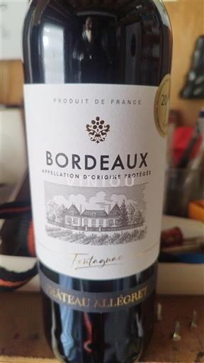 Bordeaux Château Allégret Tentation 2023