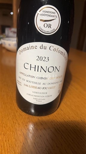 Loire Valley Chinon Domaine Colombier 2023