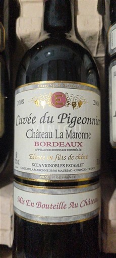 Burdeos Bordeaux Château La Maronne du Pigeonnier 2008