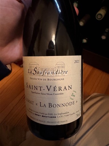 Burgundi Saint-Véran La Soufrandière La Bonnode Zen 2021