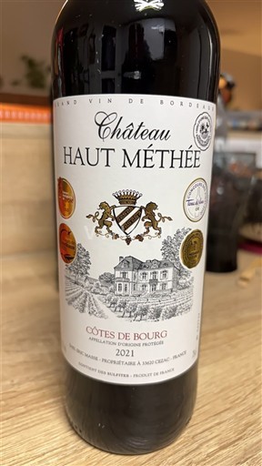 Bordeaux Côtes-de-bourg Château Haut Méthée 2021
